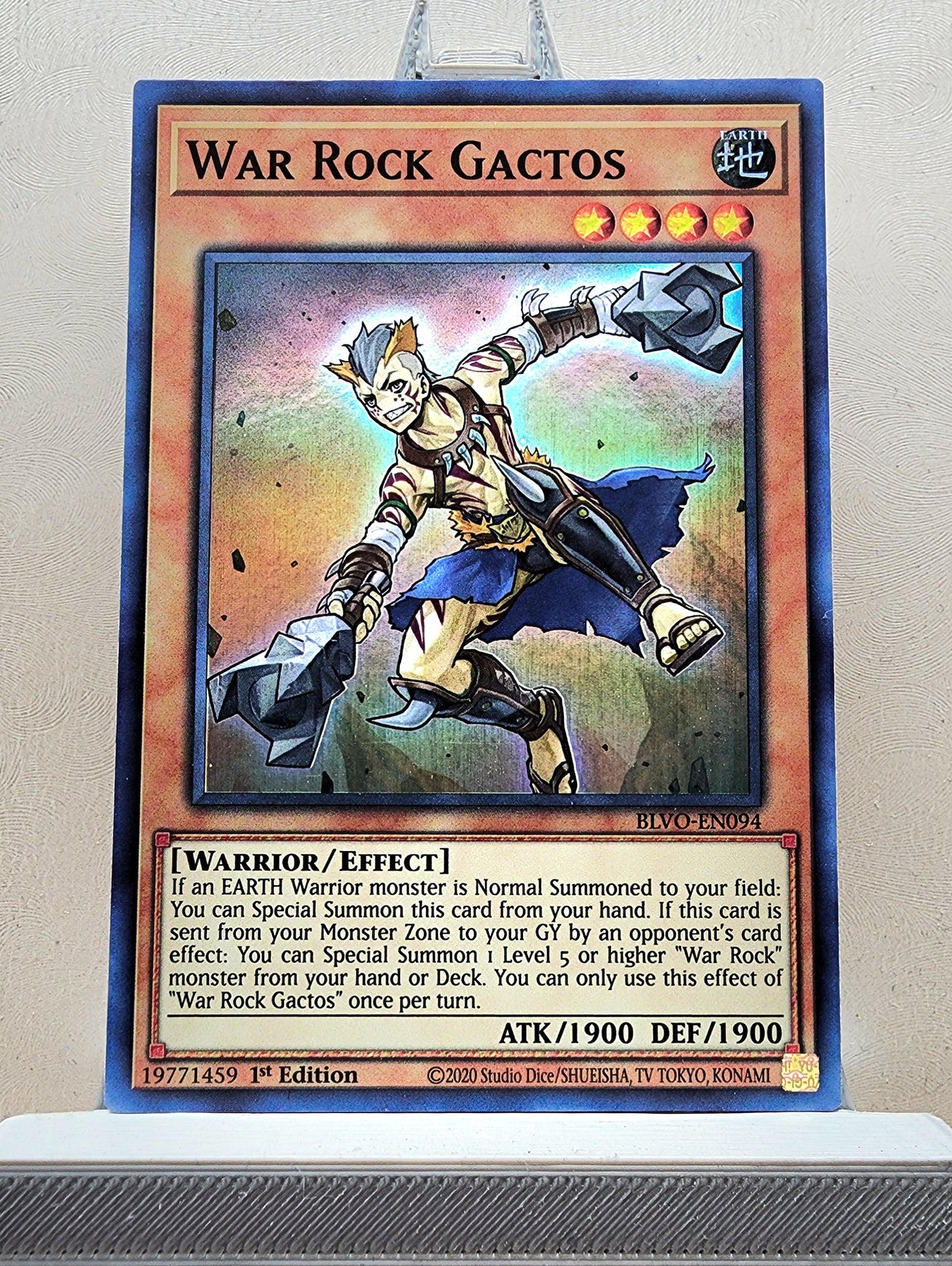 Yugioh! 1x War Rock Gactos (BLVO - Super Rare) 1st Edition