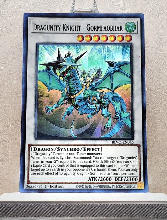 Yugioh! 1x Dragunity Knight - Gormfaobhar (BLVO - Super Rare) 1st Edition