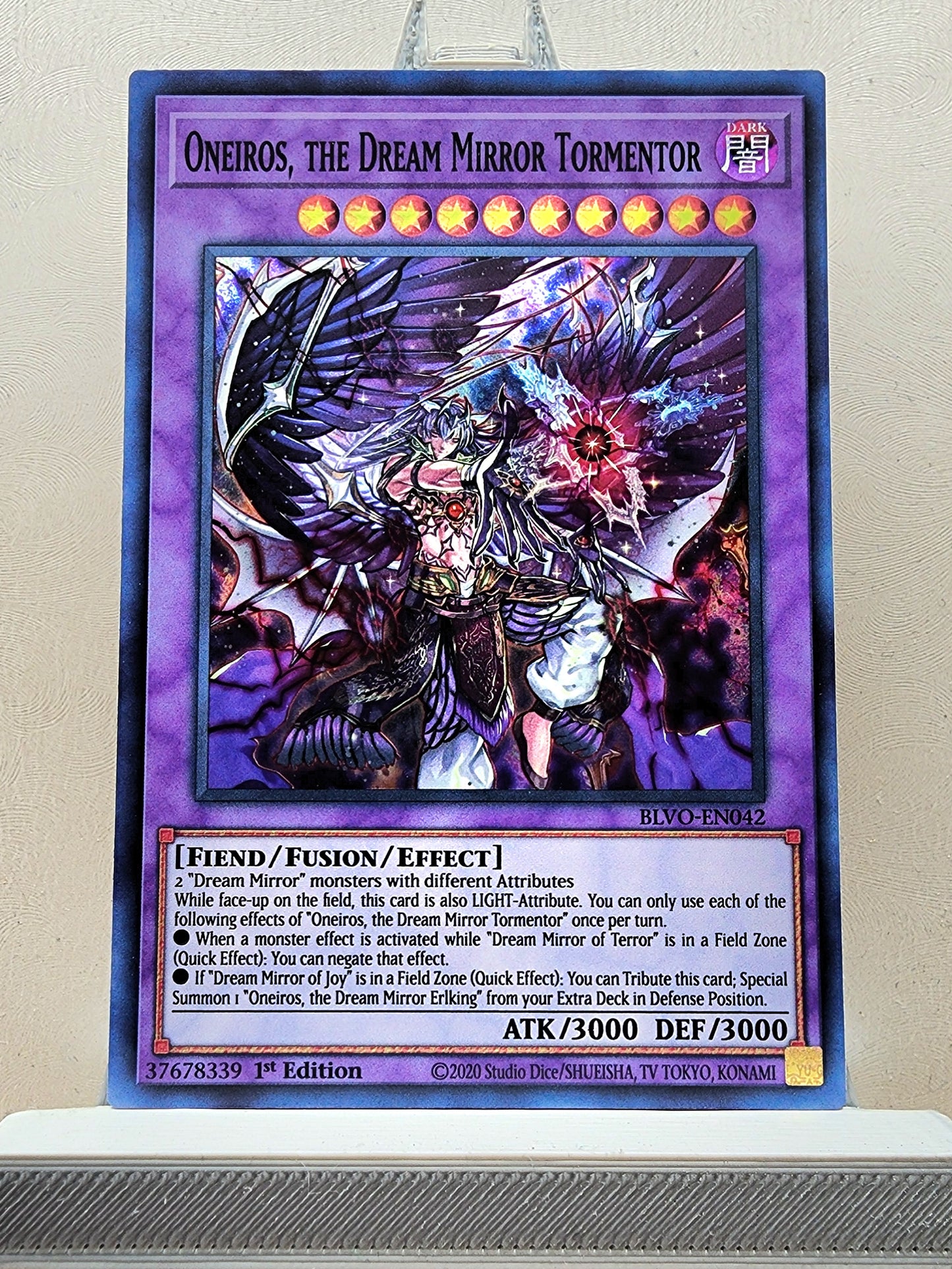 Yugioh! 1x Oneiros, the Dream Mirror Tormentor (BLVO - Super Rare) 1st Edition