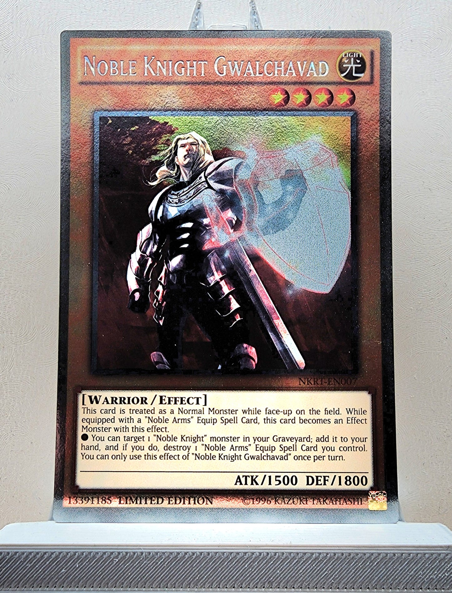 Yugioh! 1x Noble Knight Gwalchavad (NKRT - Platinum Rare) Limited Edition