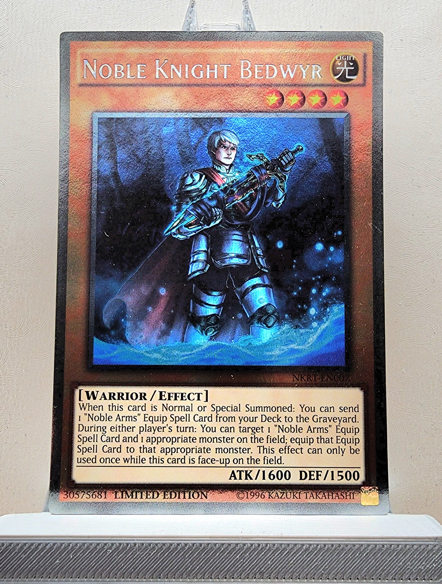 Yugioh! 1x Noble Knight Bedwyr (NKRT - Platinum Rare) Limited Edition