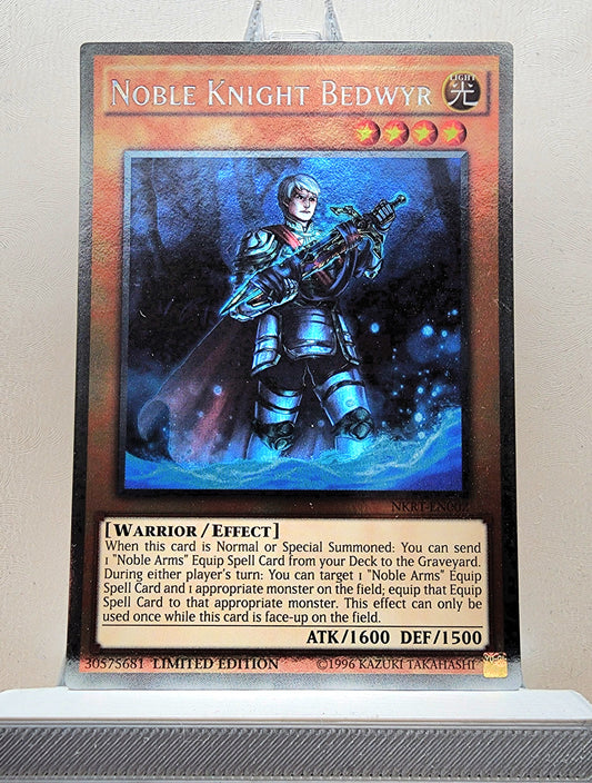 Yugioh! 1x Noble Knight Bedwyr (NKRT - Platinum Rare) Limited Edition