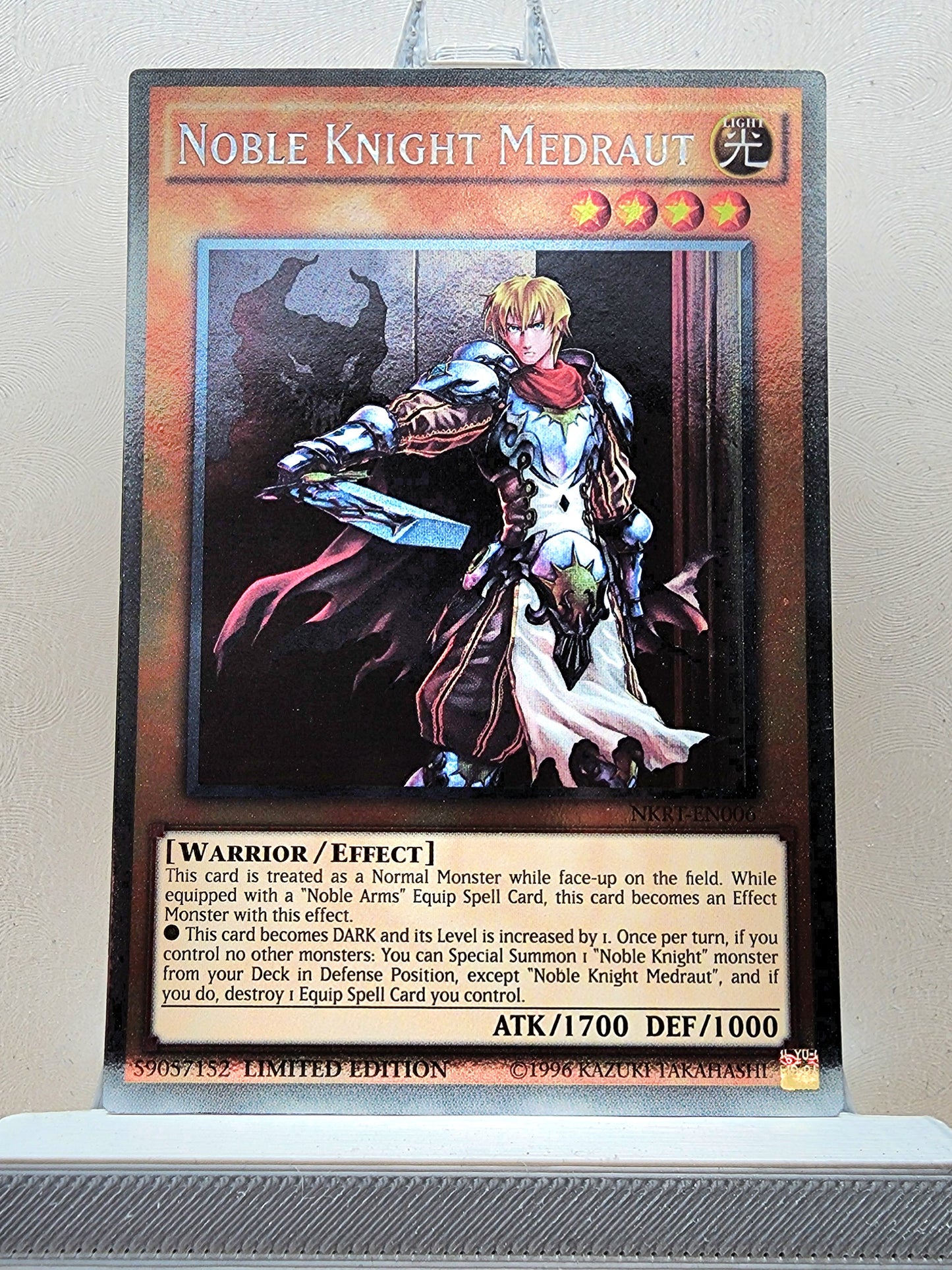 Yugioh! 1x Noble Knight Medraut (NKRT - Platinum Rare) Limited Edition