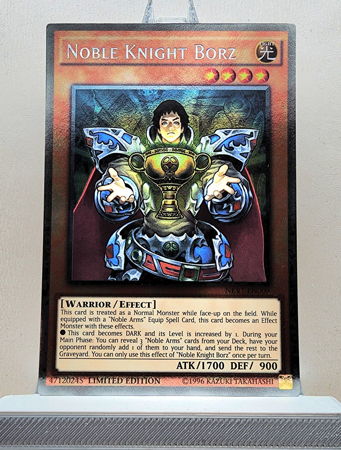 Yugioh! 1x Noble Knight Borz (NKRT - Platinum Rare) Limited Edition