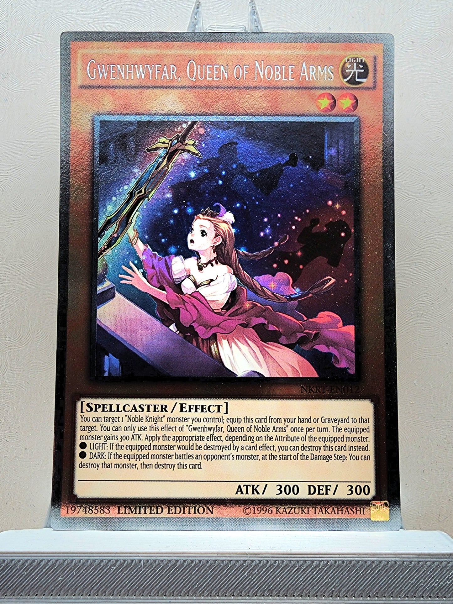 Yugioh! 1x Gwenhwyfar, Queen of Noble Arms (NKRT - Platinum Rare) Limited Edition