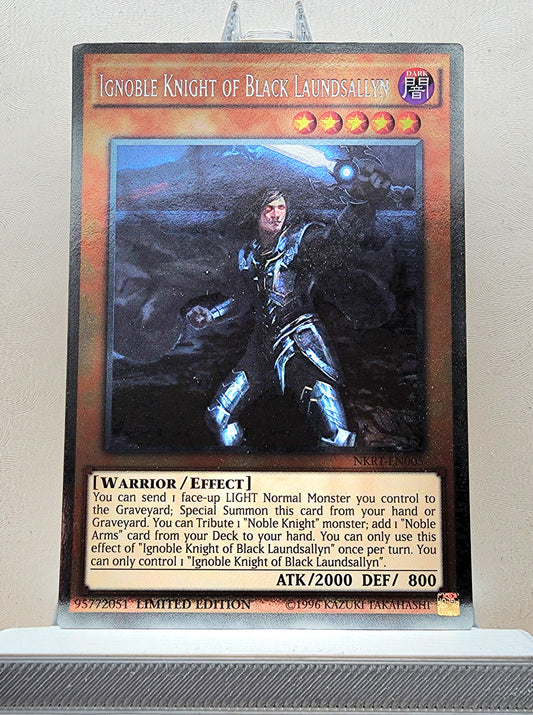 Yugioh! 1x Ignoble Knight of Black Laundsallyn (NKRT - Platinum Rare) Limited Edition