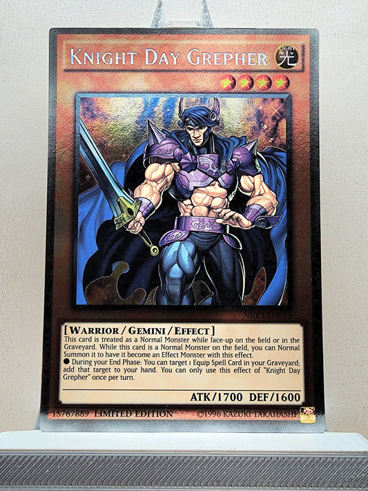 Yugioh! 1x Knight Day Grepher (NKRT - Platinum Rare) Limited Edition