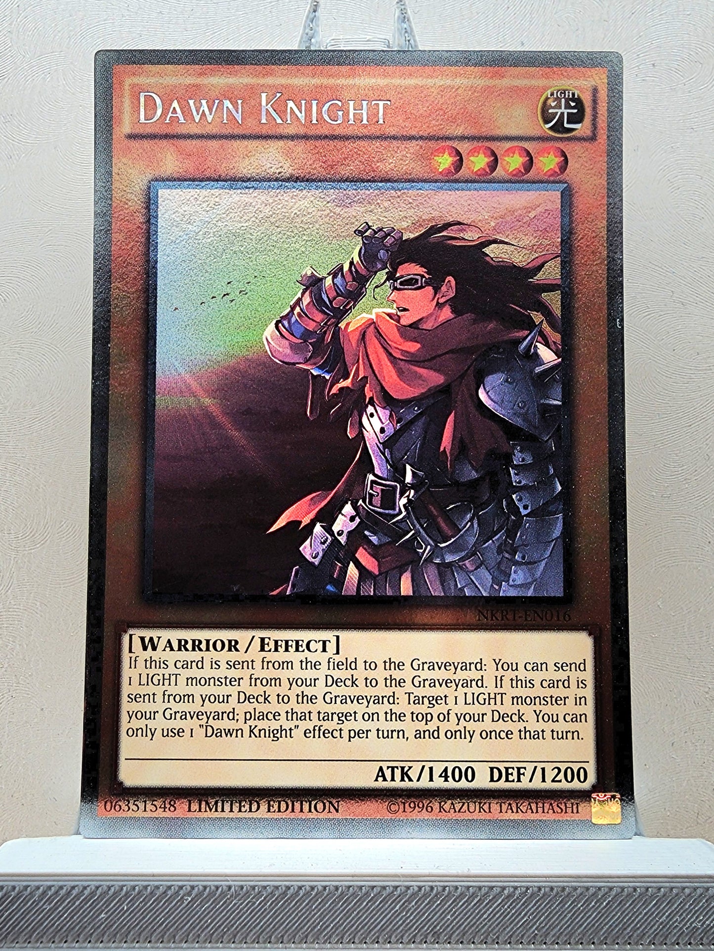 Yugioh! 1x Dawn Knight (NKRT - Platinum Rare) Limited Edition