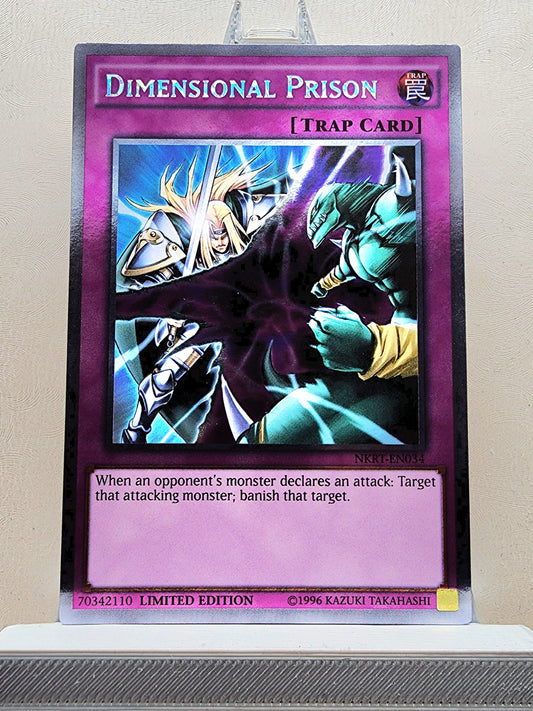 Yugioh! 1x Dimensional Prison (NKRT - Platinum Rare) Limited Edition