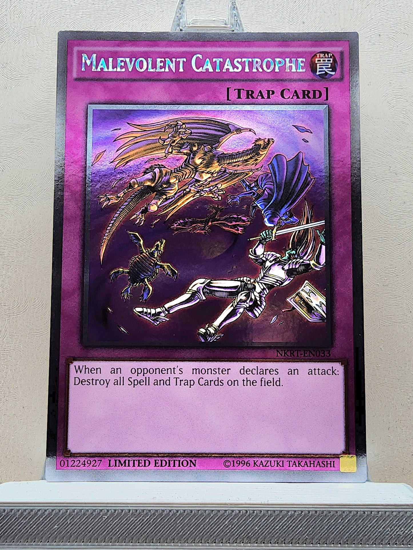 Yugioh! 1x Malevolent Catastrophe (NKRT - Platinum Rare) Limited Edition