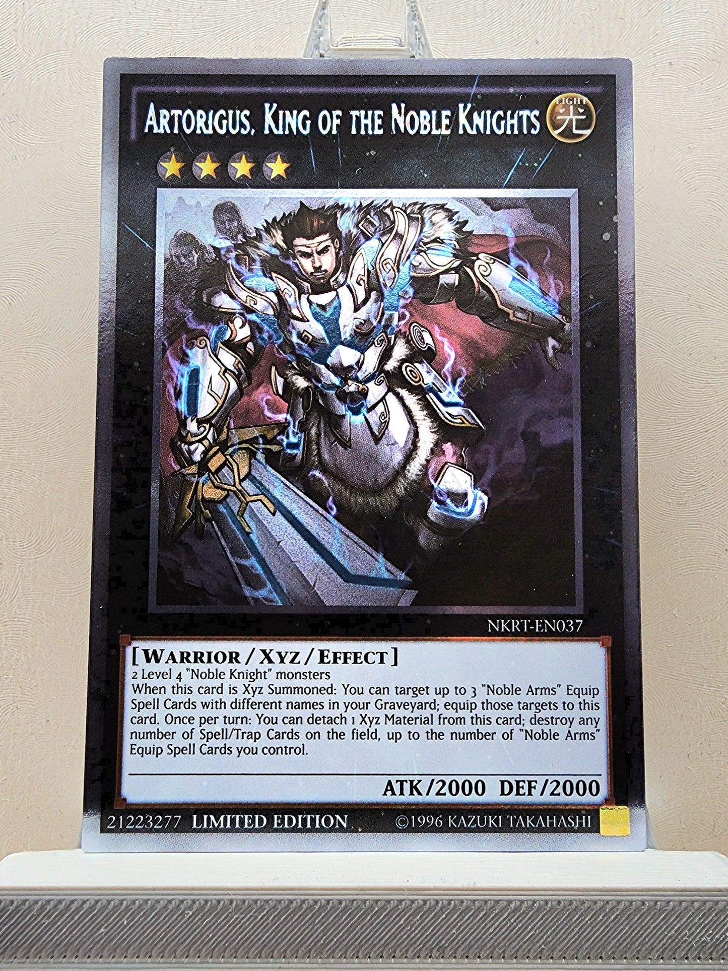 Yugioh! 1x Artorigus, King of the Noble Knights (NKRT - Platinum Rare) Limited Edition