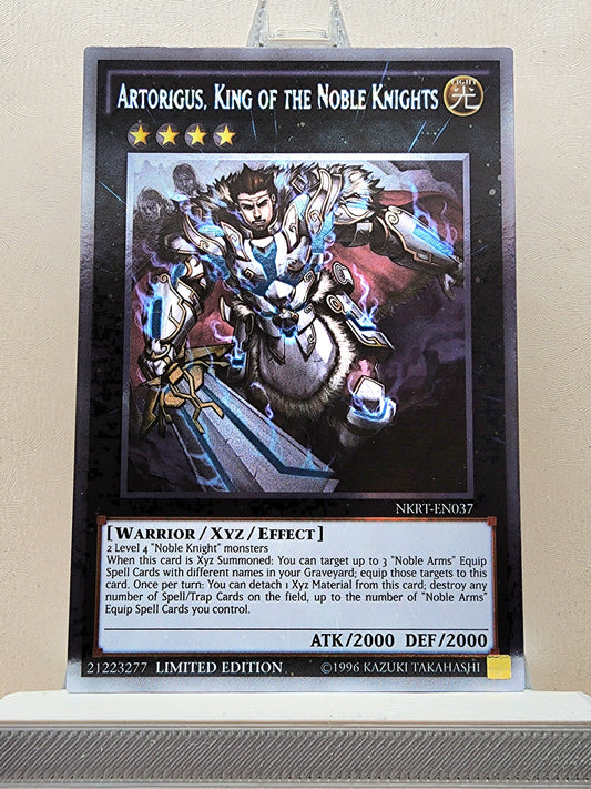 Yugioh! 1x Artorigus, King of the Noble Knights (NKRT - Platinum Rare) Limited Edition