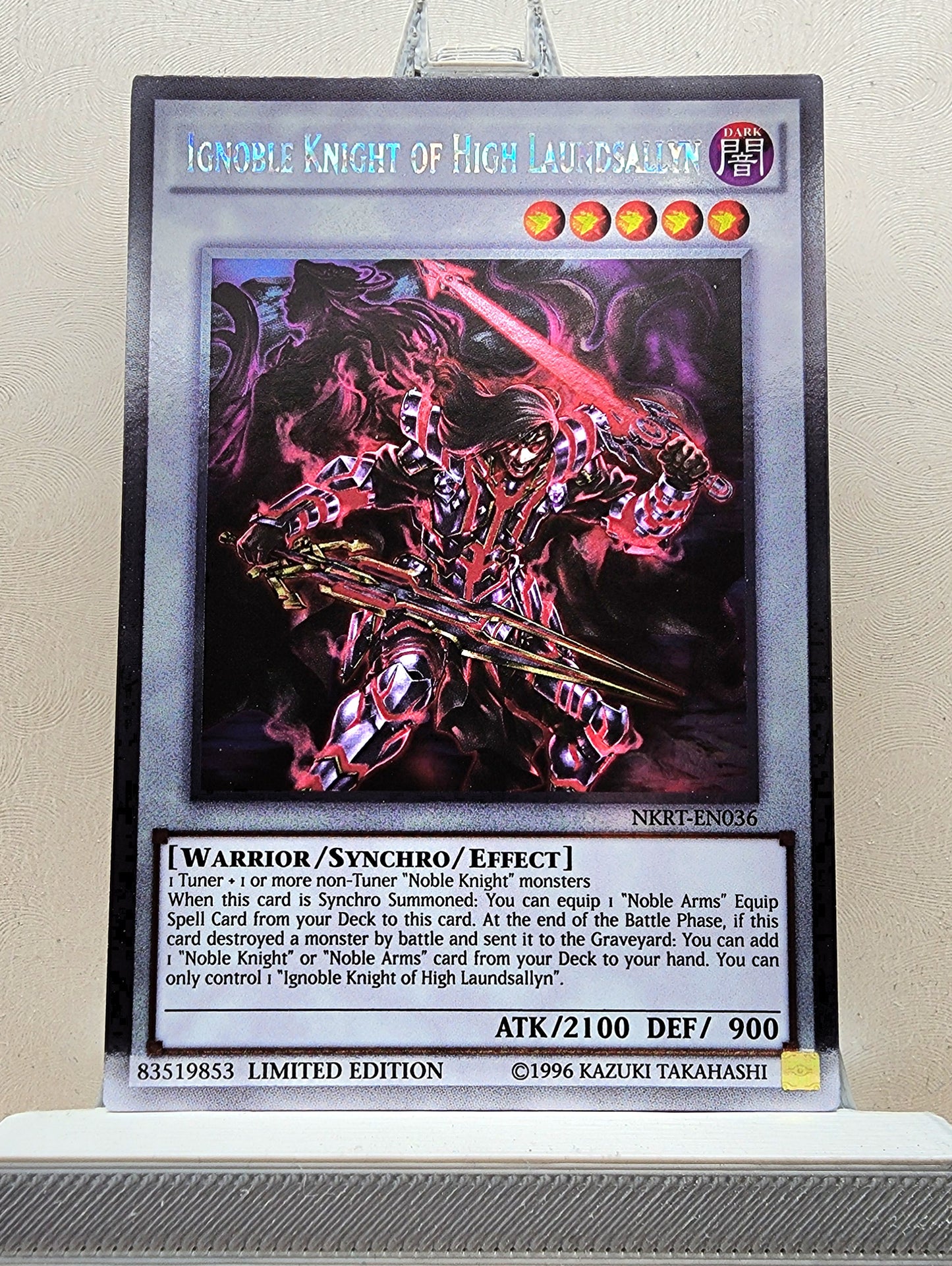 Yugioh! 1x Ignoble Knight of High Laundsallyn (NKRT - Platinum Rare) Limited Edition