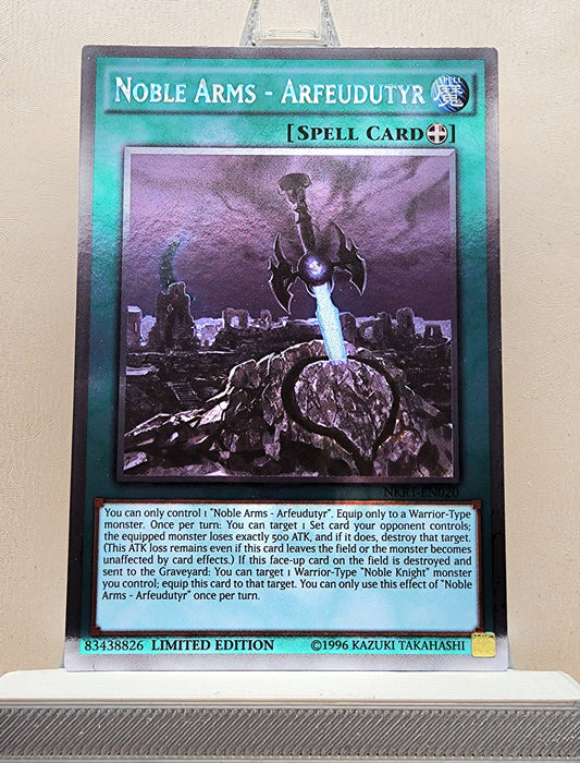 Yugioh! 1x Noble Arms Arfeudutyr (NKRT - Platinum Rare) Limited Edition