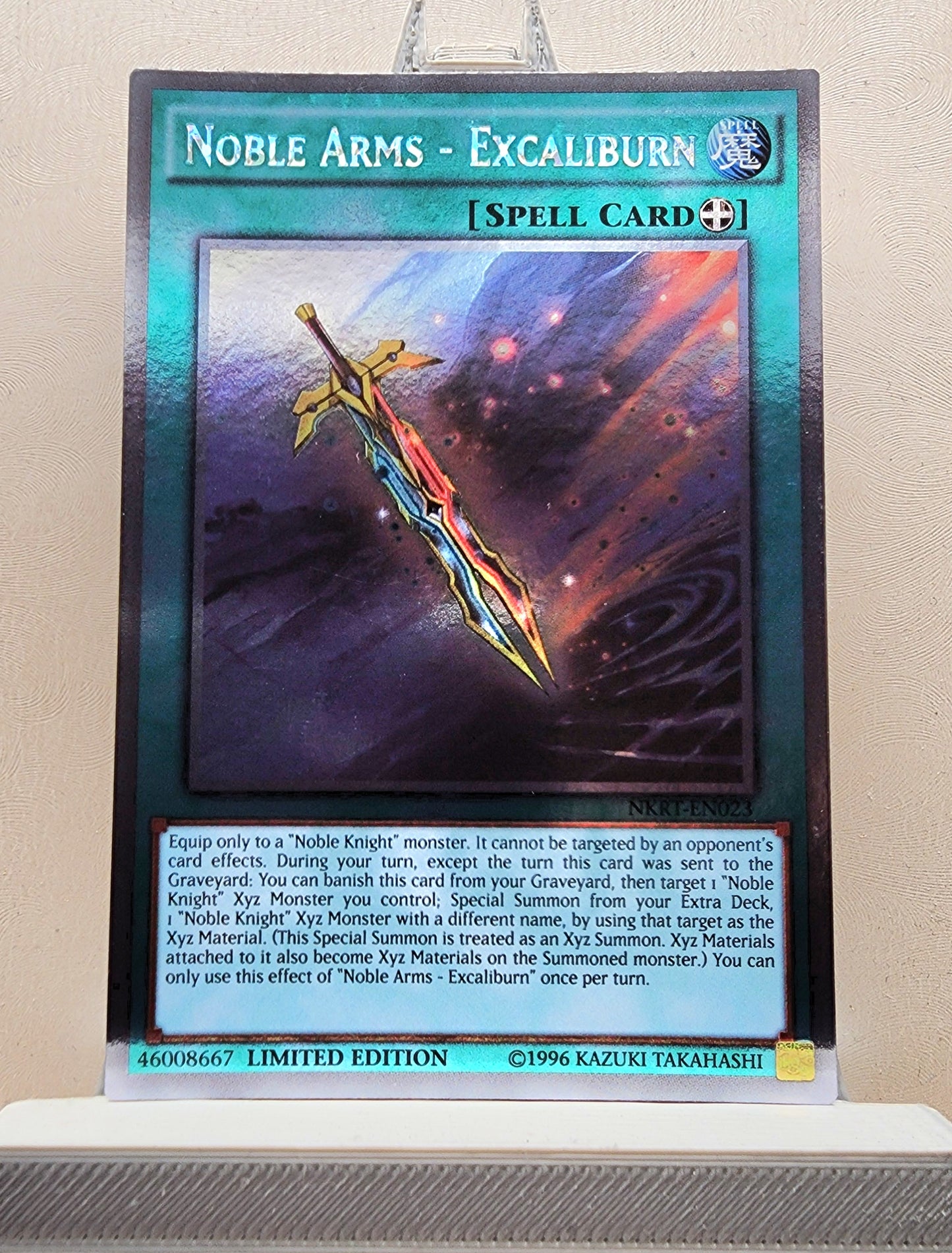 Yugioh! 1x Noble Arms Excaliburn (NKRT - Platinum Rare) Limited Edition