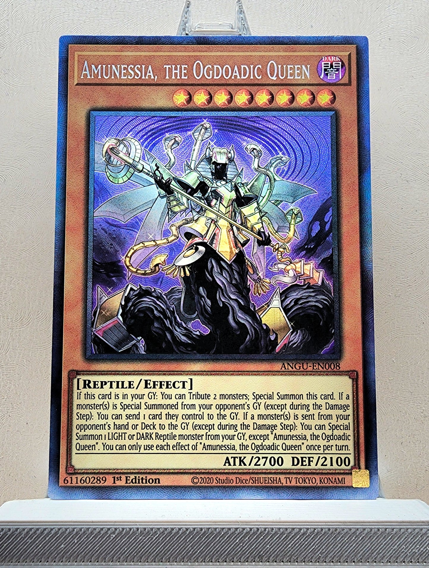 Yugioh! 1x Amunessia, the Ogdoadic Queen (ANGU - Collectors Rare) 1st Edition