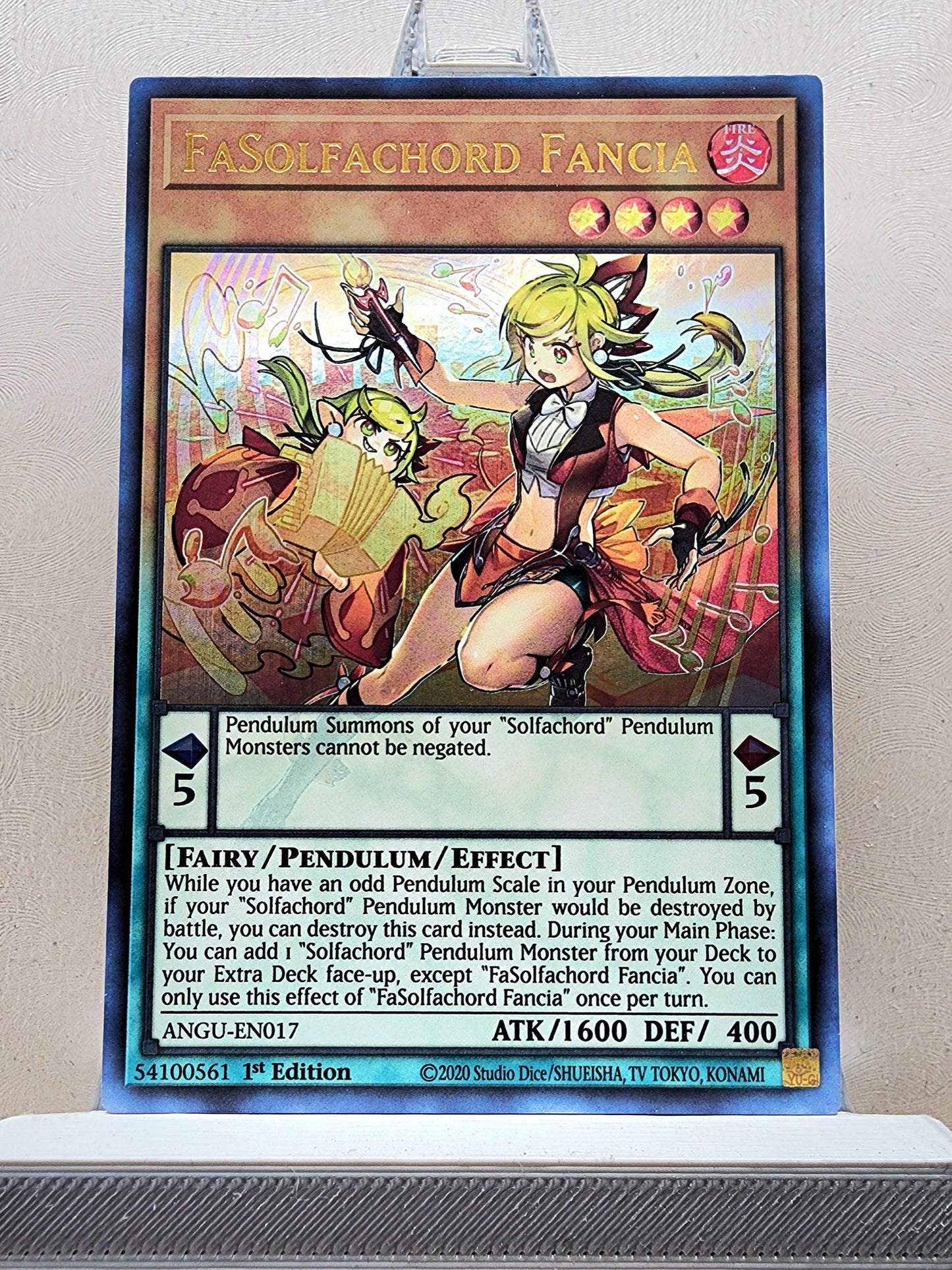 Yugioh! 1x FaSolfachord Fancia (ANGU - Ultra Rare) 1st Edition