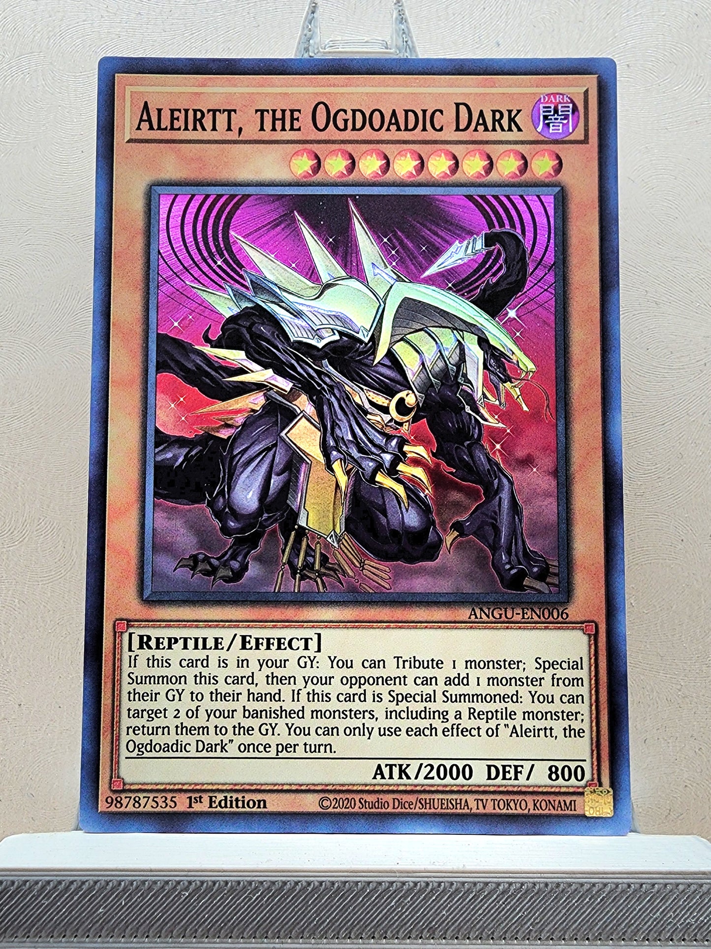 Yugioh! 1x Aleirtt, the Ogdoadic Dark (ANGU - Super Rare) 1st Edition