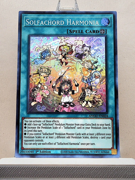 Yugioh! 1x Solfachord Harmonia (ANGU - Super Rare) 1st Edition