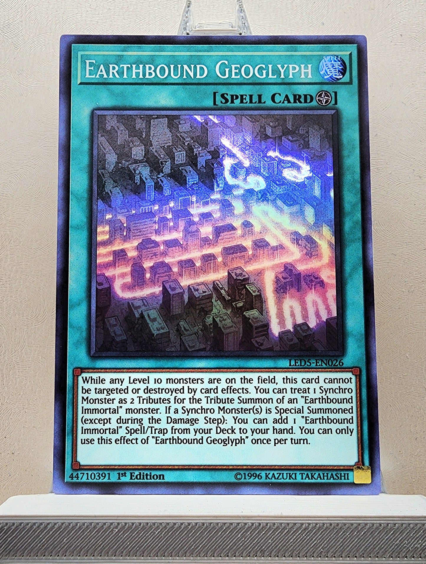 Yugioh! 1x Earthbound Geoglyph (LED5 - Super Rare) 1st Edition