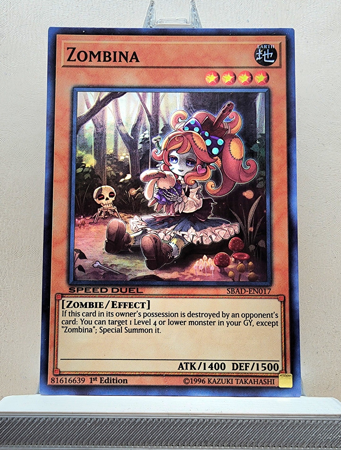 Yugioh! 1x Zombina (SBAD - Super Rare) 1st Edition