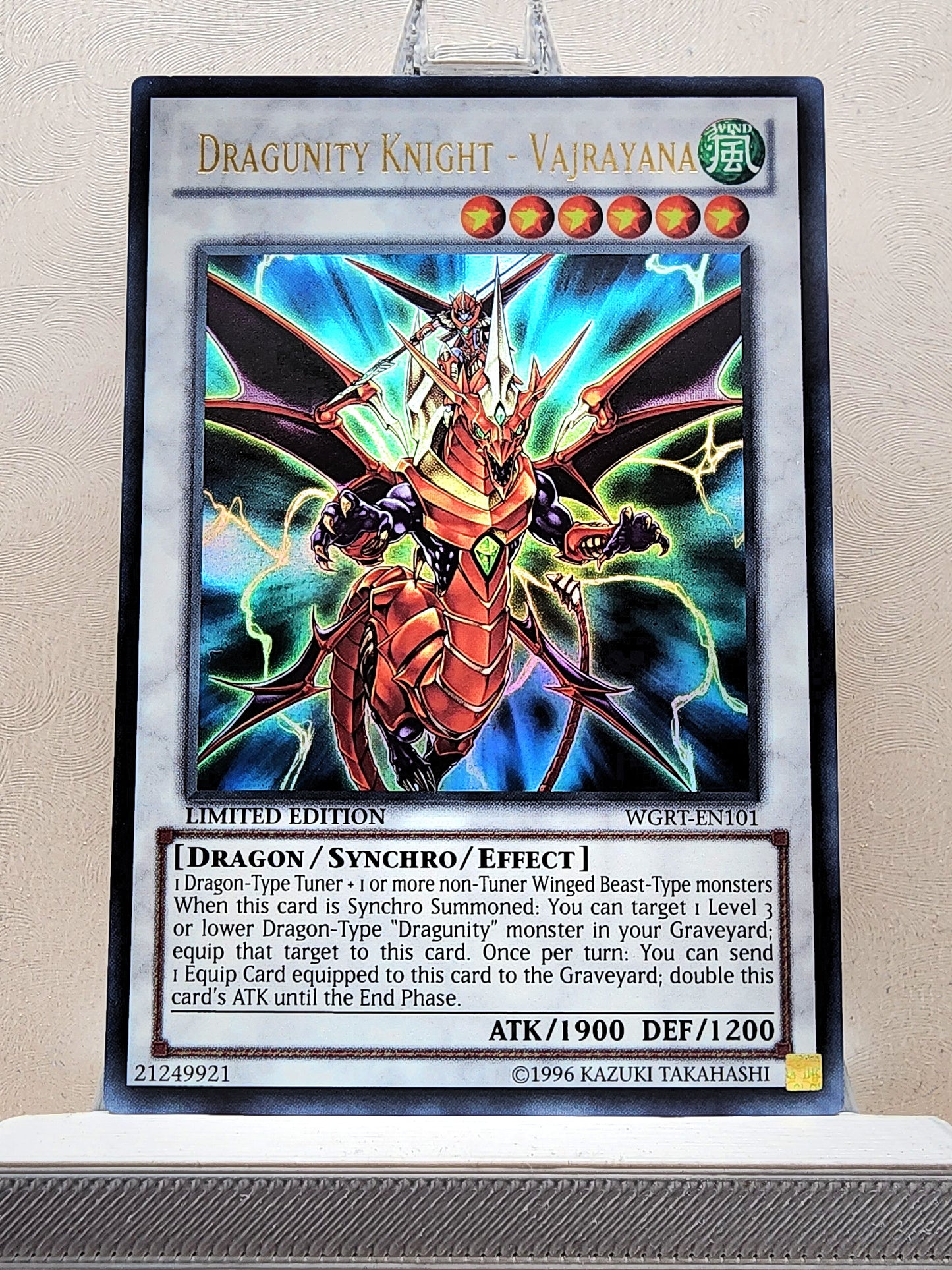 Yugioh! 1x Dragunity Knight - Vajrayana (WGRT - Ultra Rare) Limited Edition