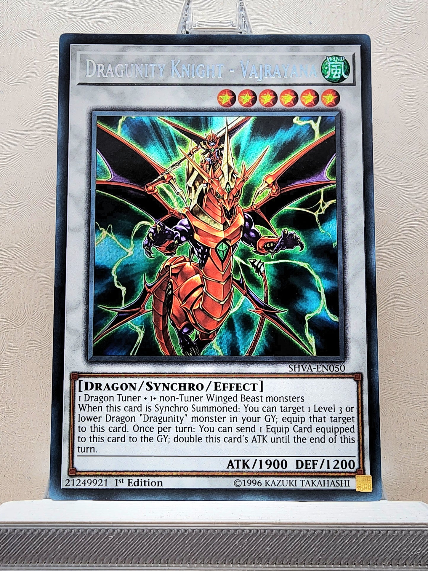 Yugioh! 1x Dragunity Knight - Vajrayana (SHVA - Secret Rare) 1st Edition