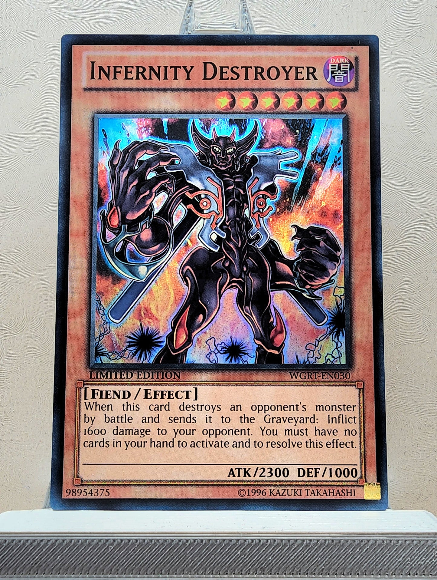 Yugioh! 1x Infernity Destroyer (WGRT - Super Rare) Limited Edition