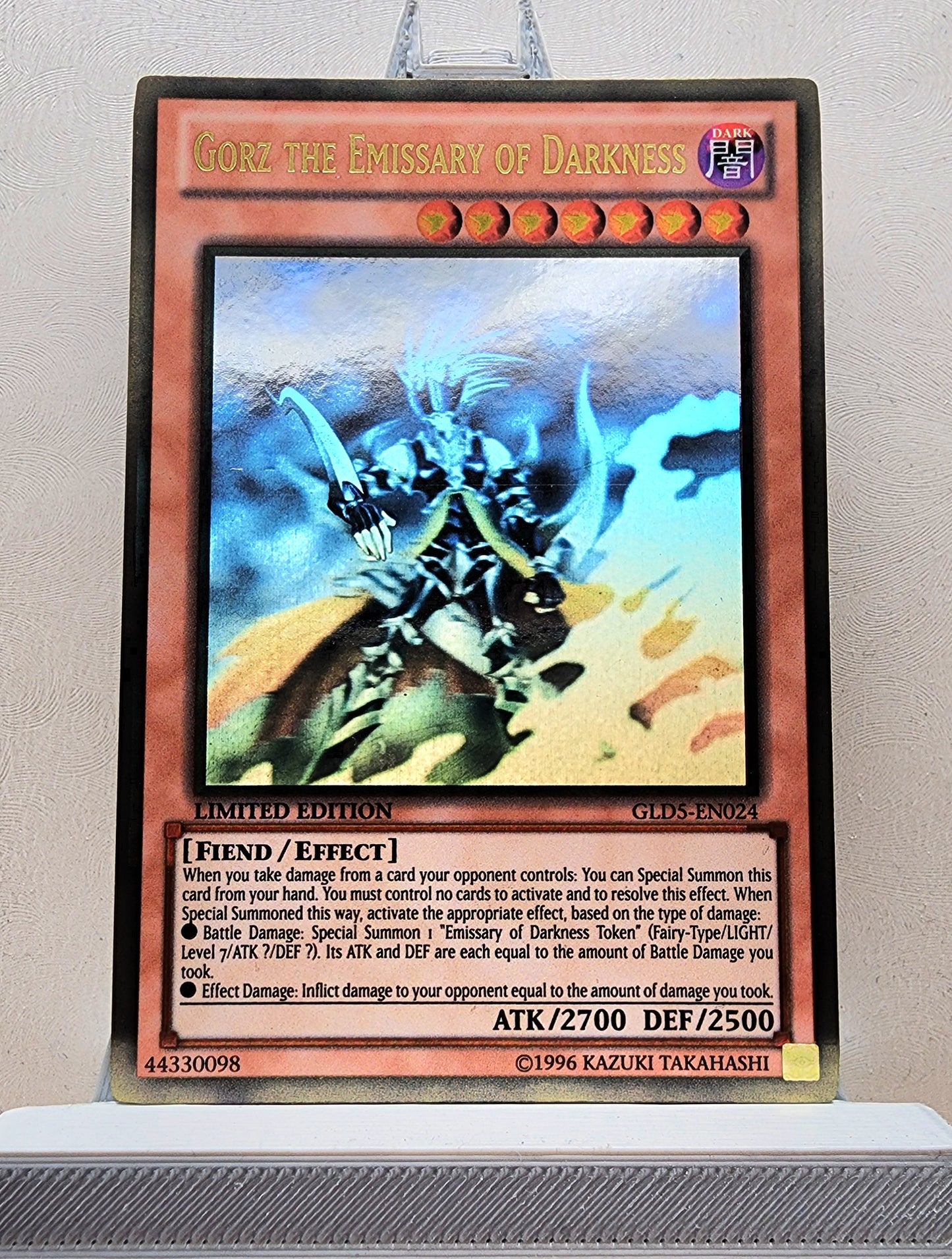 Yugioh! 1x Gorz the Emissary of Darkness (GLD5 - Ghost Rare) Limited Edition