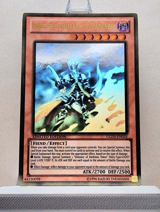 Yugioh! 1x Gorz the Emissary of Darkness (GLD5 - Ghost Rare) Limited Edition