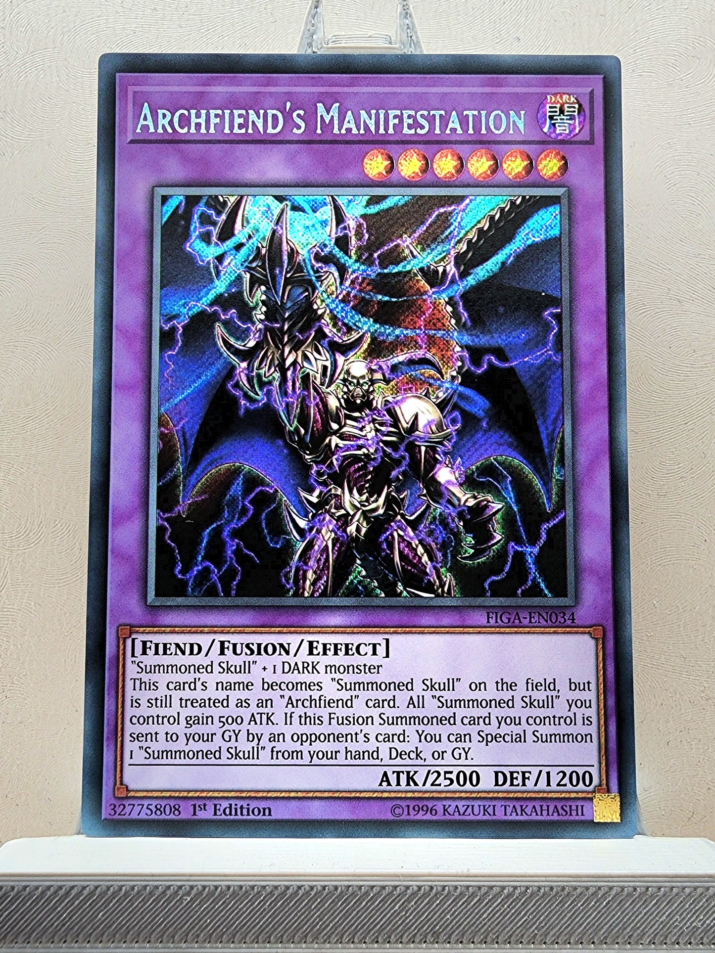 Yugioh! 1x Archfiend's Manifestation (FIGA - Secret Rare) 1st Edition