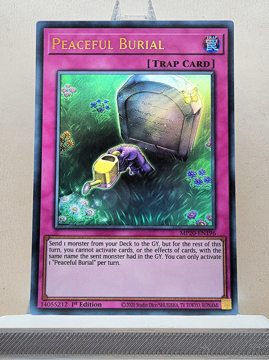 Yugioh! 1x Peaceful Burial (MP20 - Ultra Rare) 1st Edition