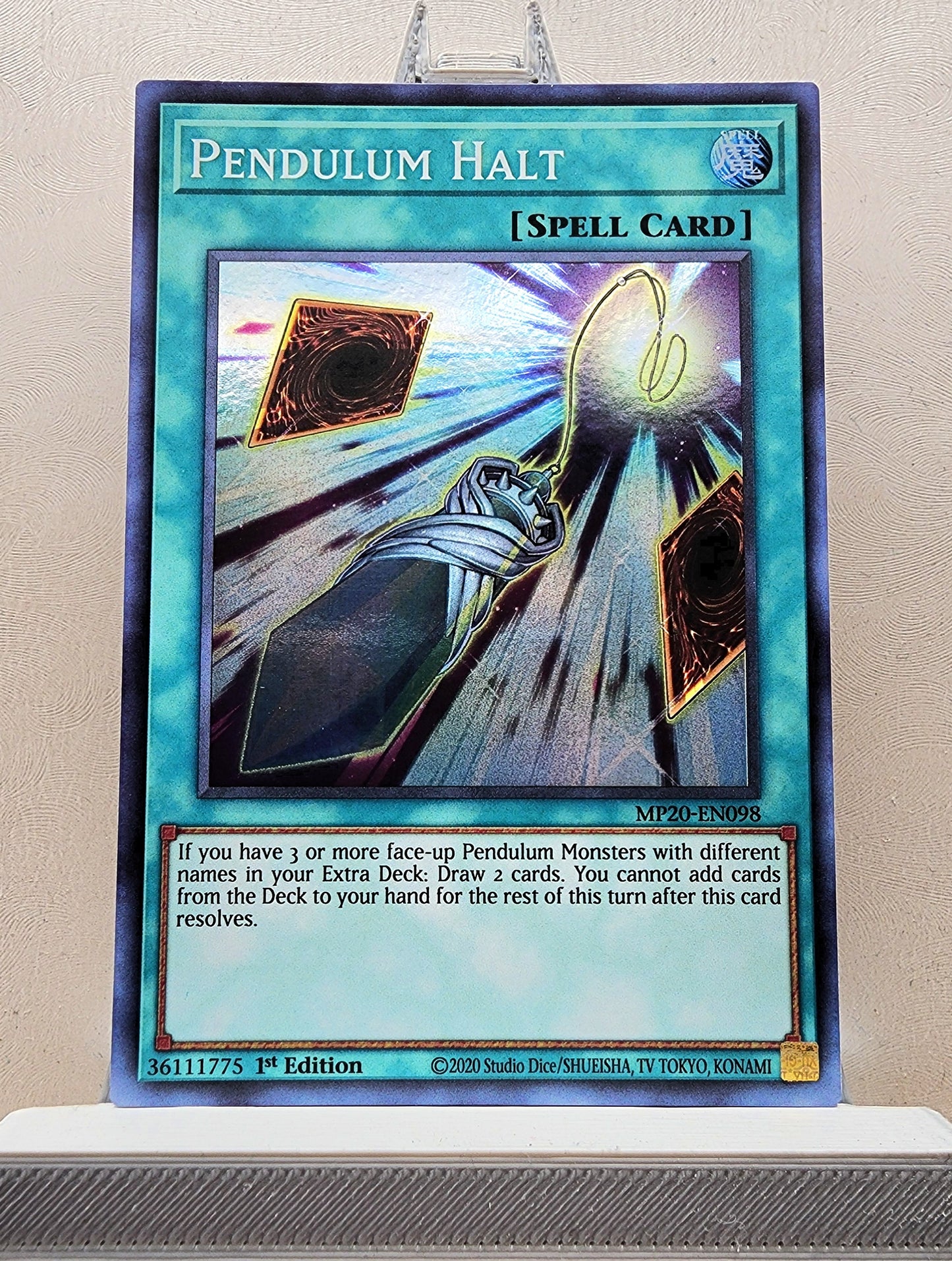 Yugioh! 1x Pendulum Halt (MP20 - Super Rare) 1st Edition