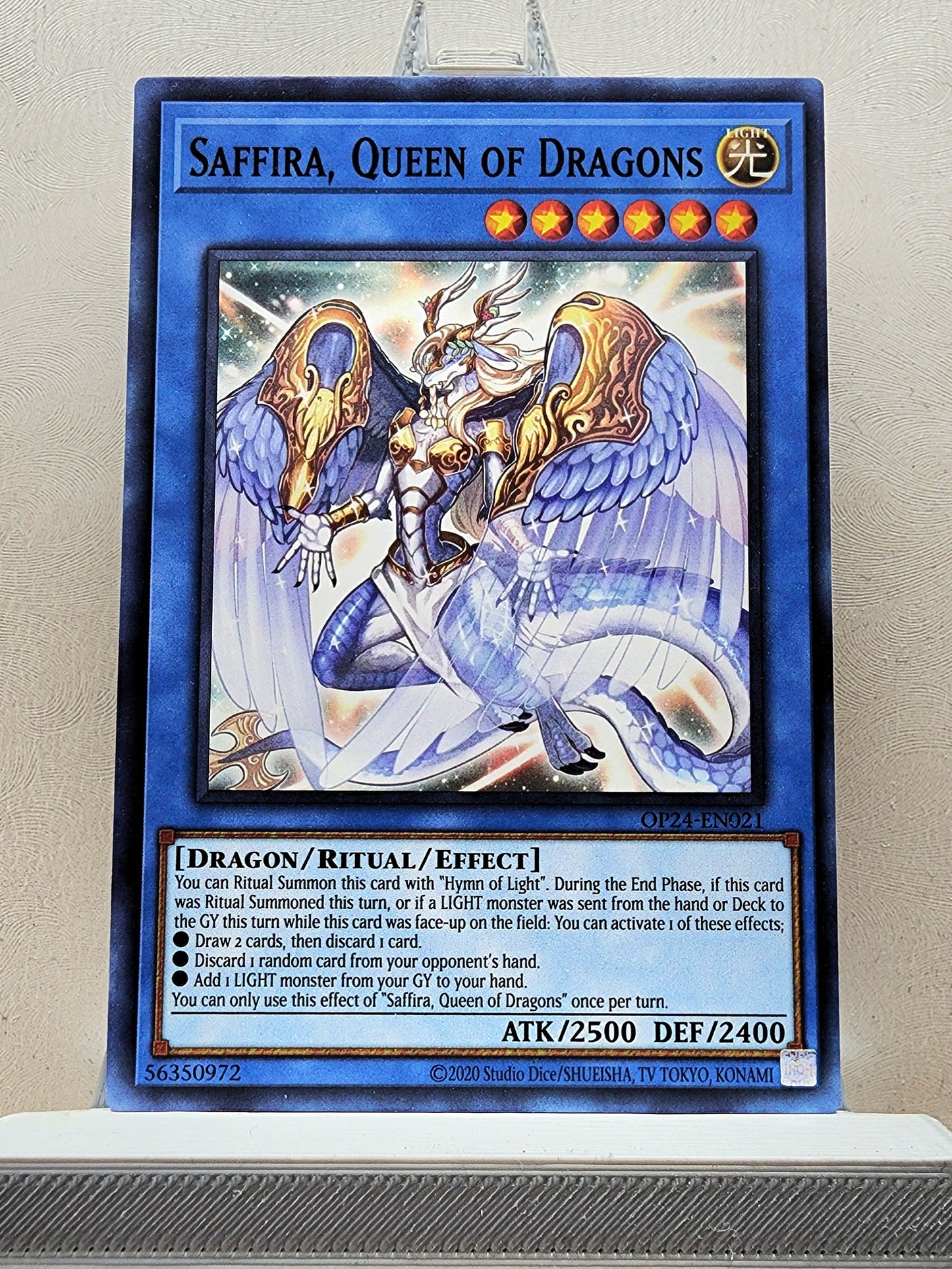 Yugioh! 1x Saffira, Queen of Dragons (OP24 - Common) Unli Edition