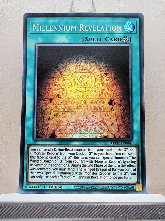 Yugioh! 1x Millennium Revelation (LED7 - Super Rare) 1st Edition