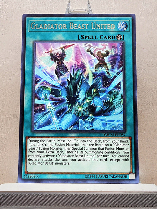 Yugioh! 1x Gladiator Beast United (CHIM - Rare) 1st/Unli Edition