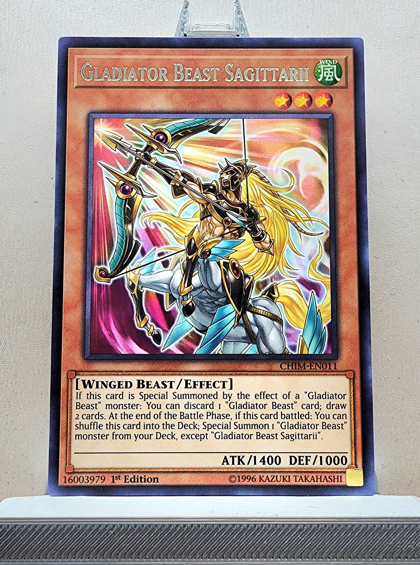 Yugioh! 1x Gladiator Beast Sagittarii (CHIM - Rare) 1st/Unli Edition