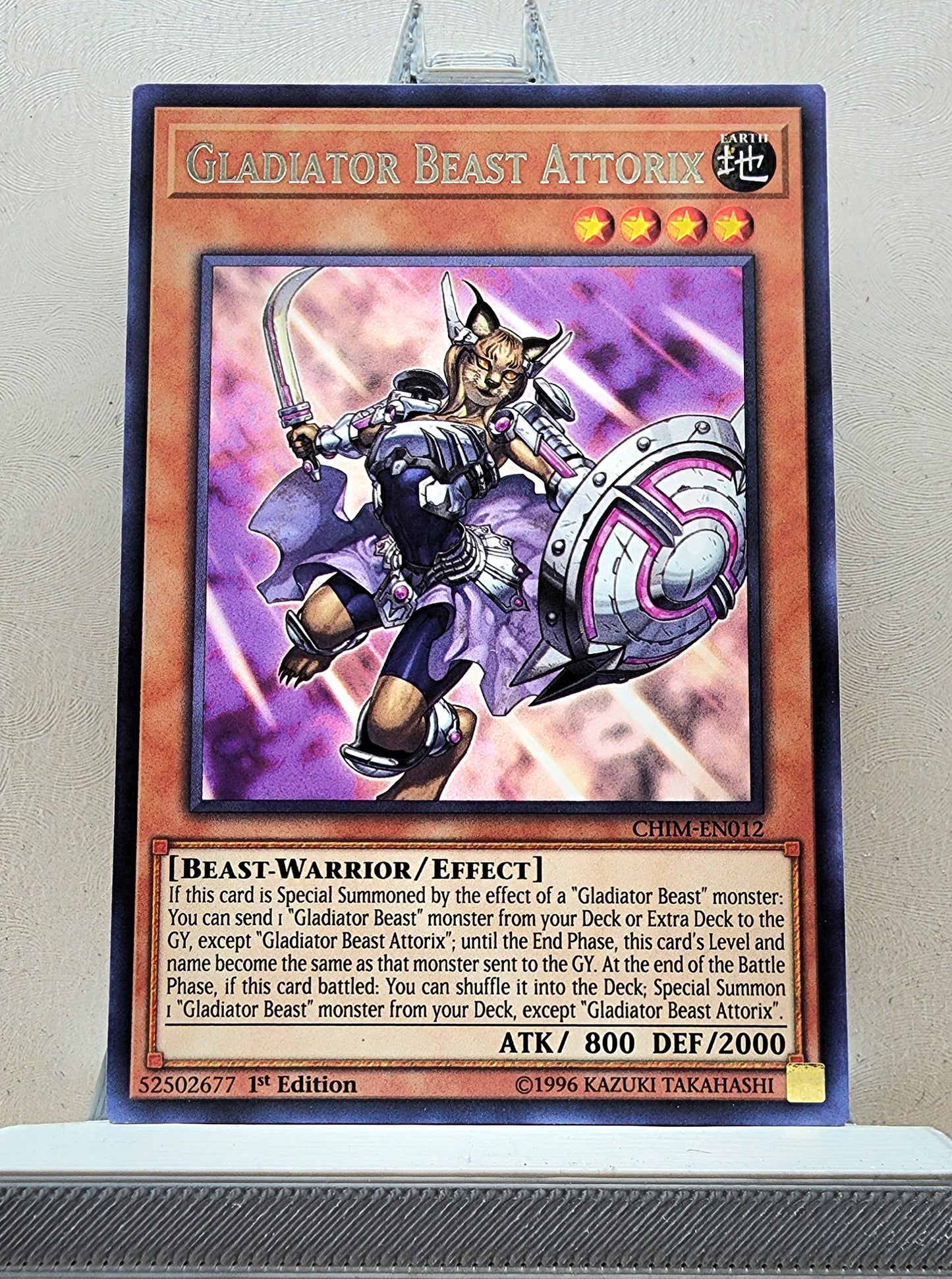 Yugioh! 1x Gladiator Beast Attorix (CHIM - Rare) 1st/Unli Edition