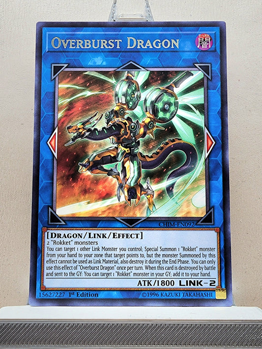 Yugioh! 1x Overburst Dragon (CHIM - Rare) 1st/Unli Edition