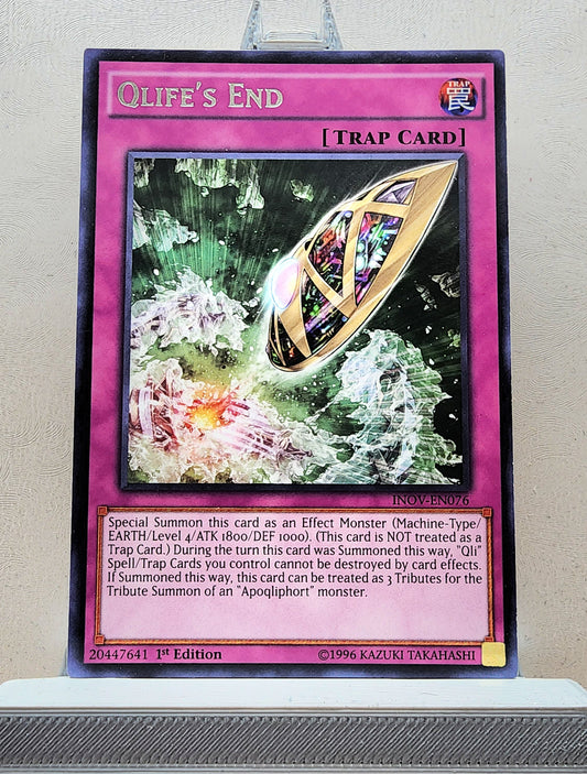 Yugioh! 1x Qlife's End (INOV - Rare) 1st/Unli Edition