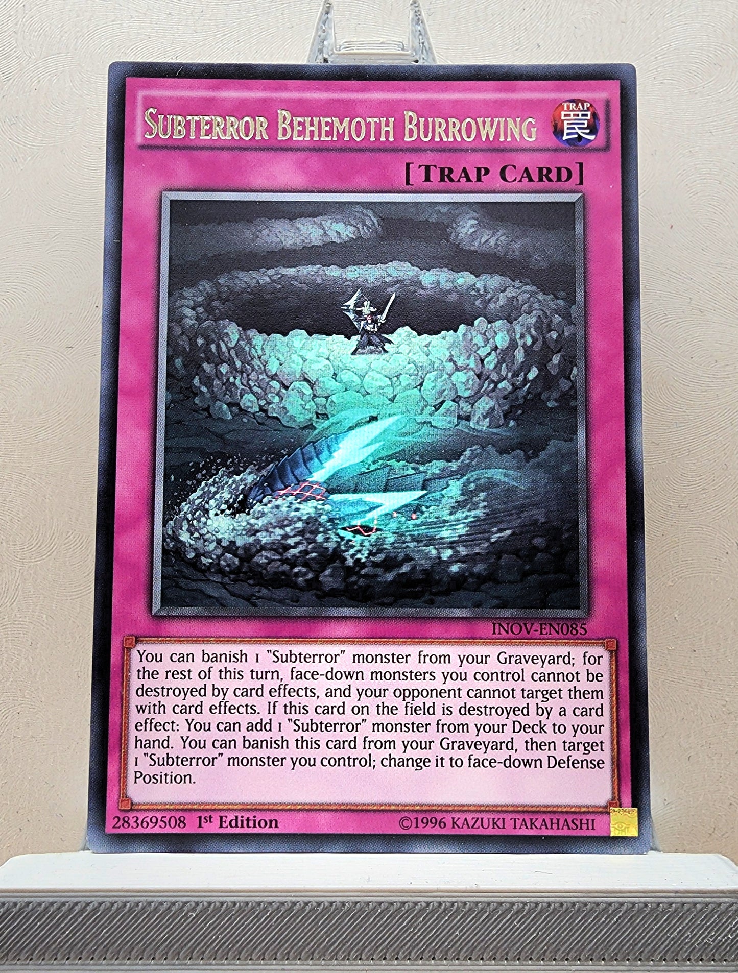 Yugioh! 1x Subterror Behemoth Burrowing (INOV - Rare) 1st/Unli Edition