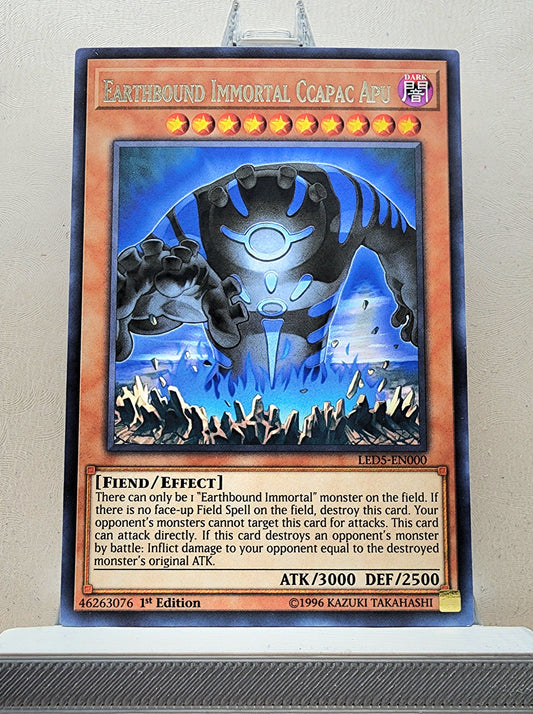 Yugioh! 1x Earthbound Immortal Ccapac Apu (LED5 - Rare) 1st Edition