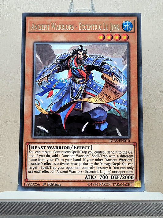 Yugioh! 1x Ancient Warriors - Eccentric Lu Jing (IGAS - Rare) 1st/Unli Edition