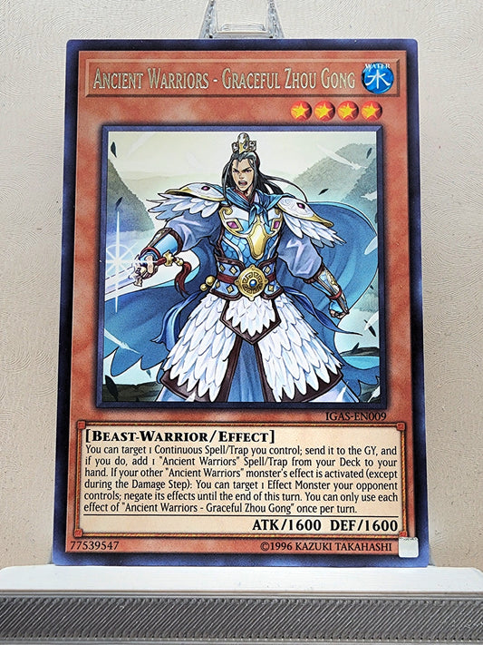 Yugioh! 1x Ancient Warriors - Graceful Zhou Gong (IGAS - Rare) 1st/Unli Edition