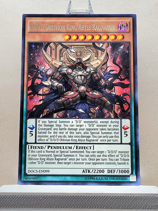 Yugioh! 1x D/D/D Oblivion King Abyss Ragnarok (DOCS - Rare) 1st/Unli Edition