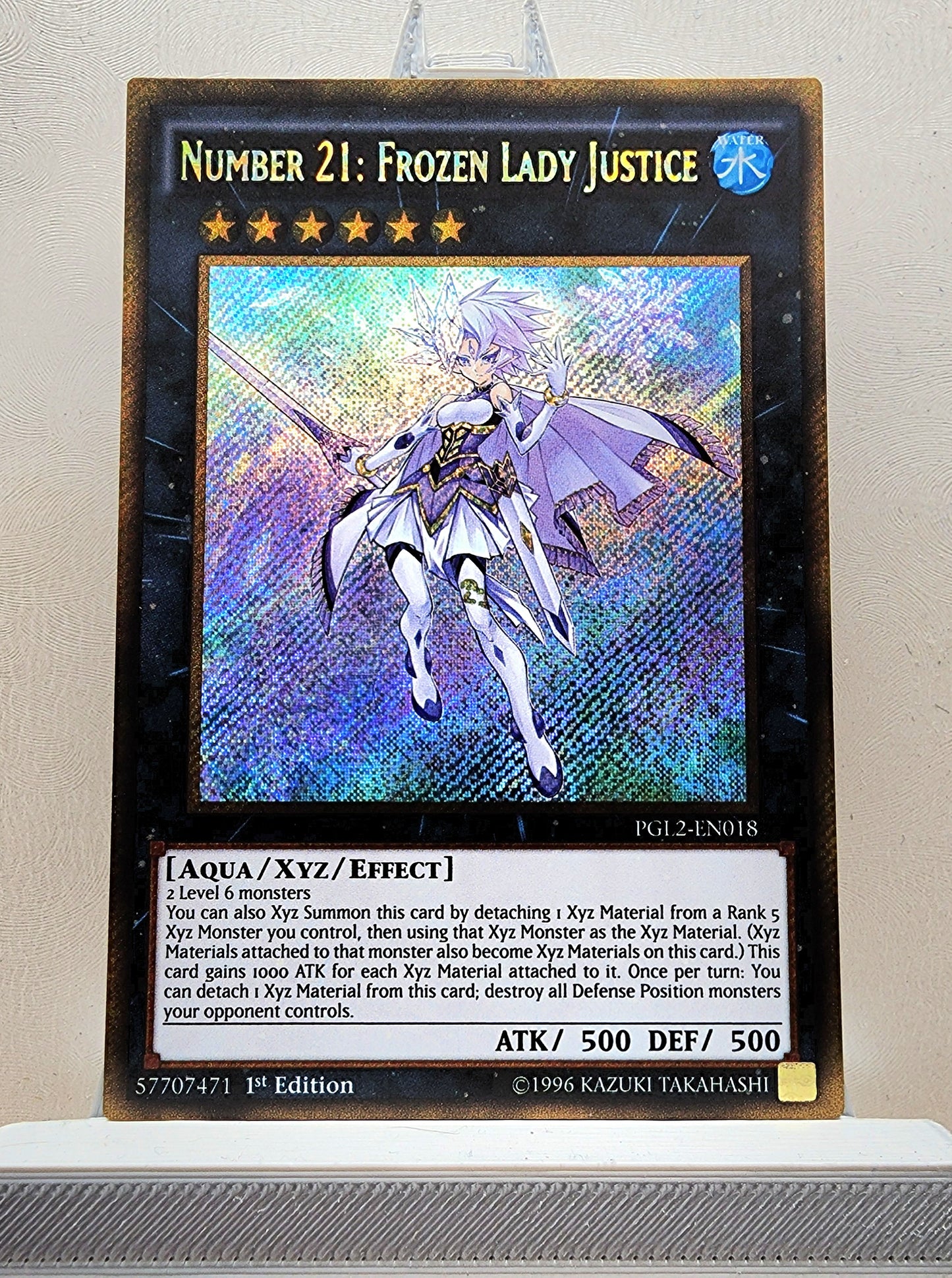 Yugioh! 1x Number 21: Frozen Lady Justice (PGL2 - Gold Secret Rare) 1st Edition