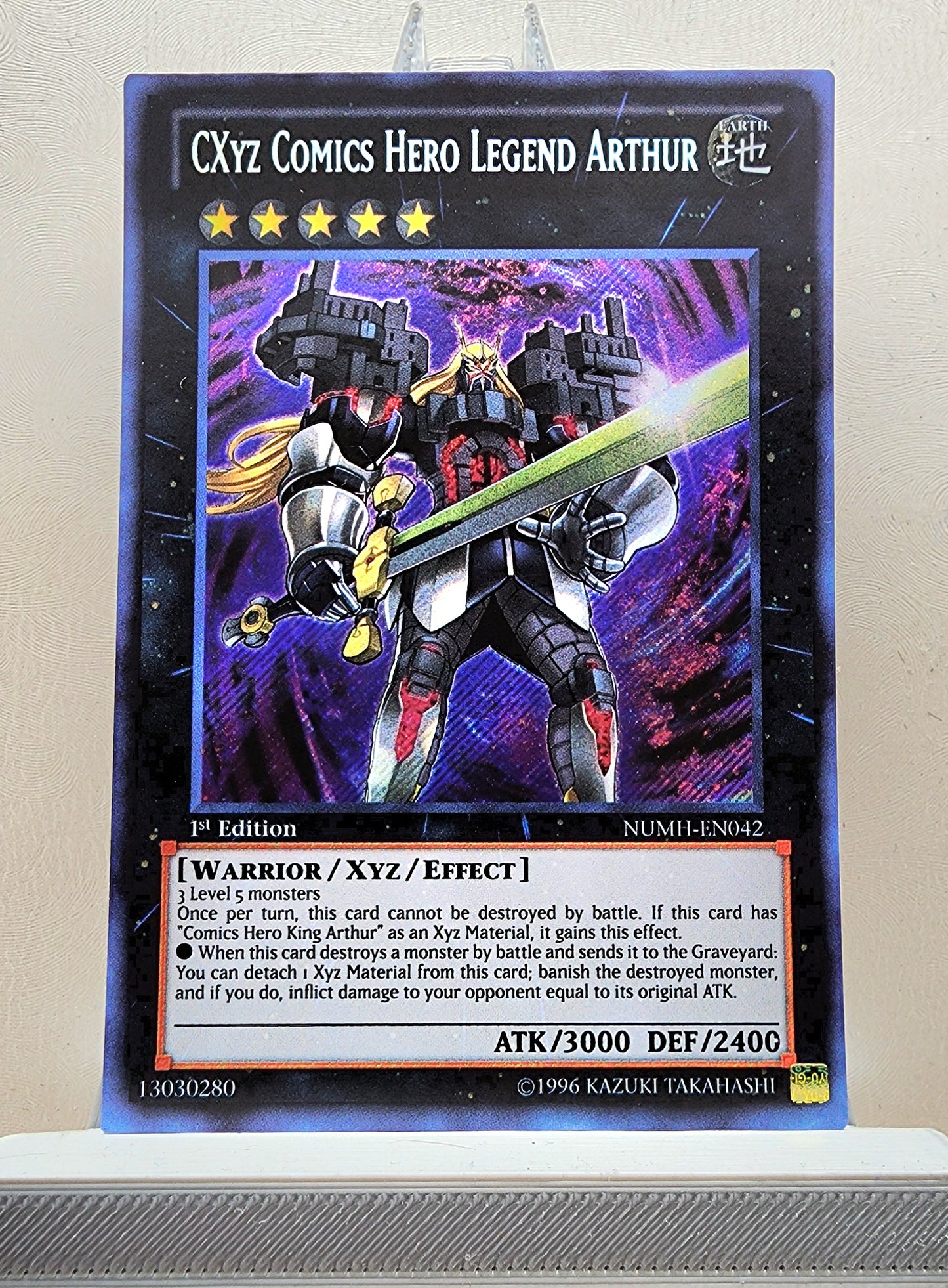 Yugioh! 1x CXYZ Comics Hero Legend Arthur (NUMH - Secret Rare) 1st Edition