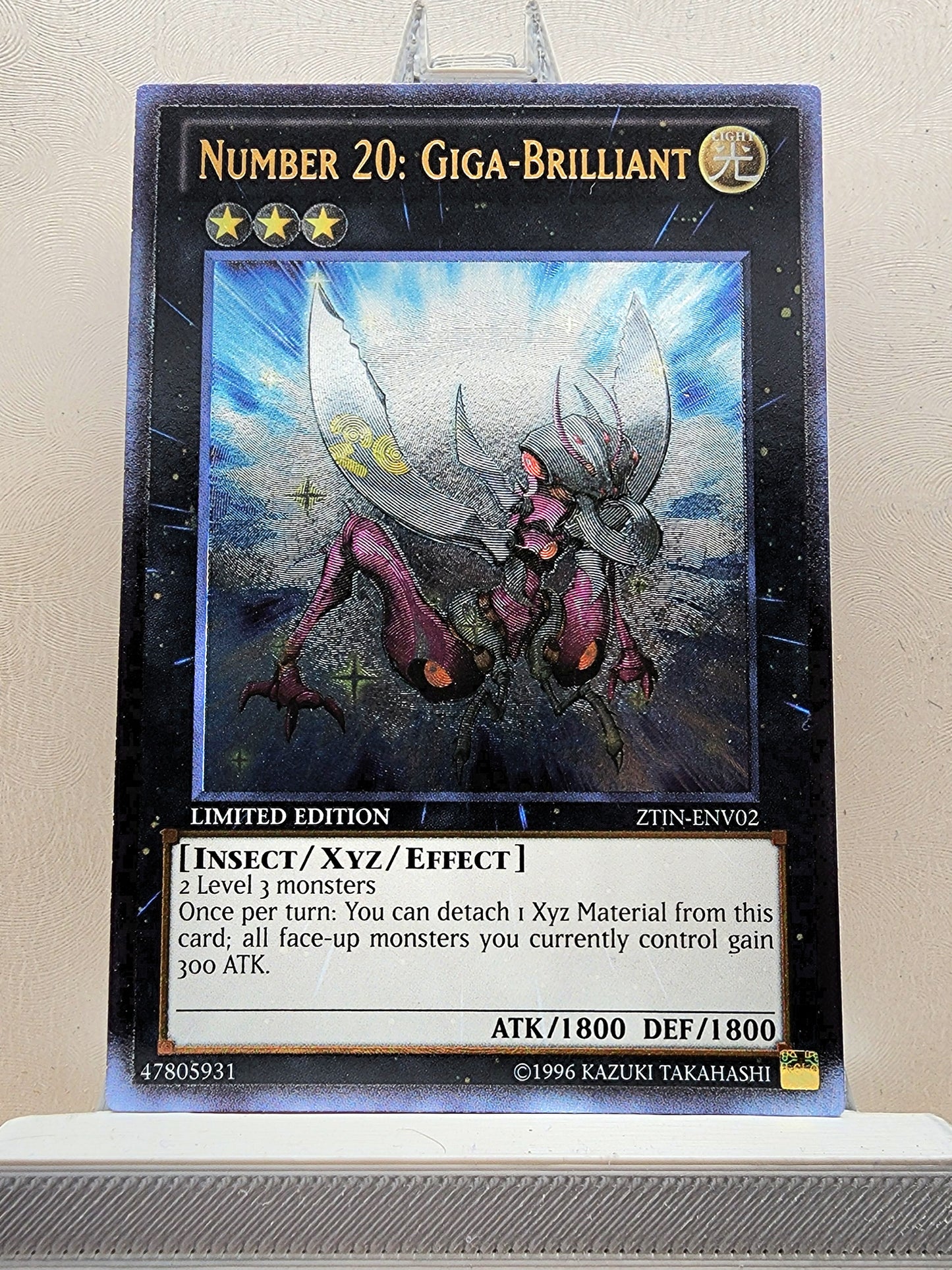 Yugioh! 1x Number 20: Giga-Brilliant (ZTIN - Ultimate Rare) Limited Edition