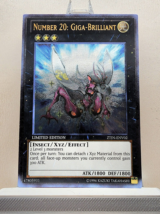 Yugioh! 1x Number 20: Giga-Brilliant (ZTIN - Ultimate Rare) Limited Edition