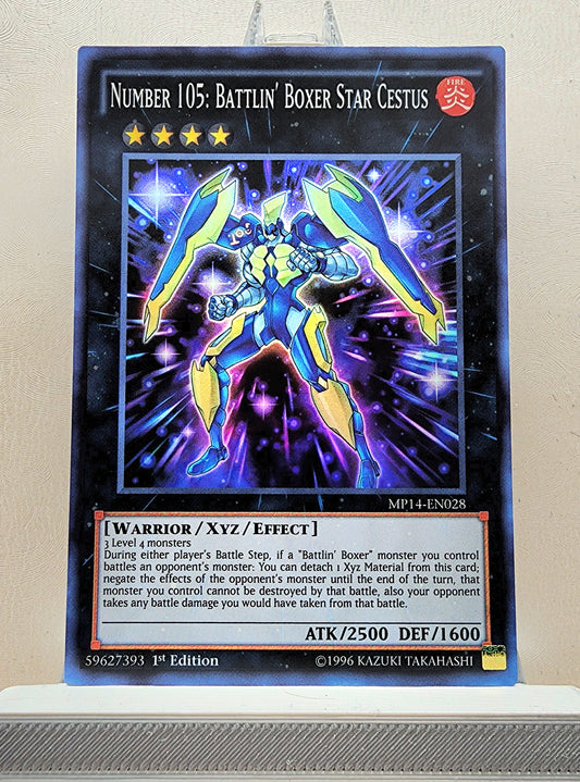 Yugioh! 1x Number 105: Battlin' Boxer Star Cestus (MP14 - Super Rare) 1st Edition